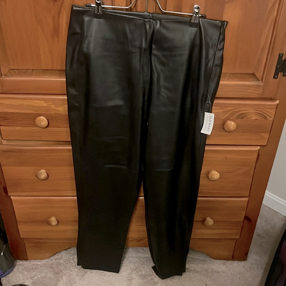 Brand new with tags pleather pants.